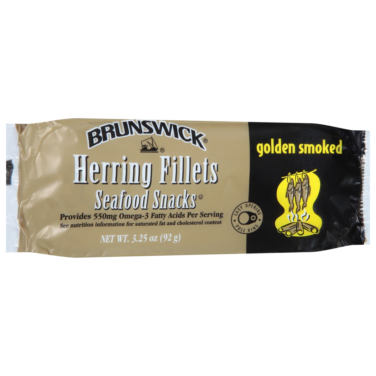 slide 8 of 9, Brunswick Herring Fillets Golden Smoked Seafood Snacks 3.25 oz, 3.25 oz