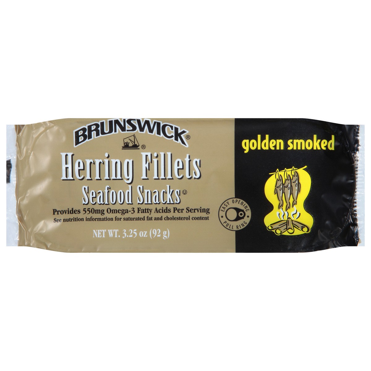 slide 1 of 9, Brunswick Herring Fillets Golden Smoked Seafood Snacks 3.25 oz, 3.25 oz