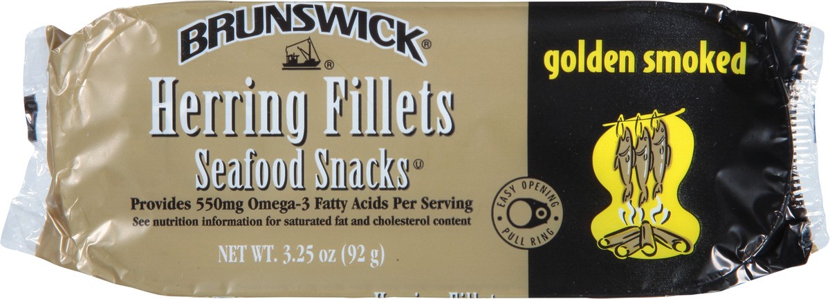 slide 2 of 9, Brunswick Herring Fillets Golden Smoked Seafood Snacks 3.25 oz, 3.25 oz