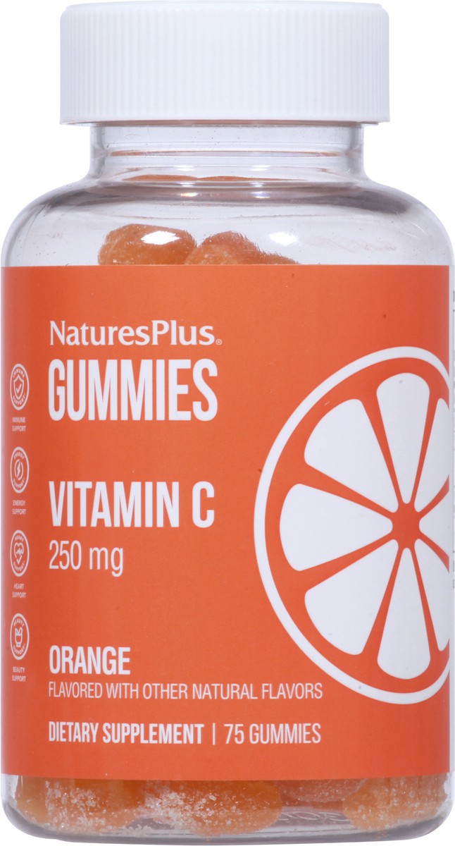 slide 8 of 9, Nature's Plus 250 mg Orange Vitamin C 75 Gummies, 75 ct