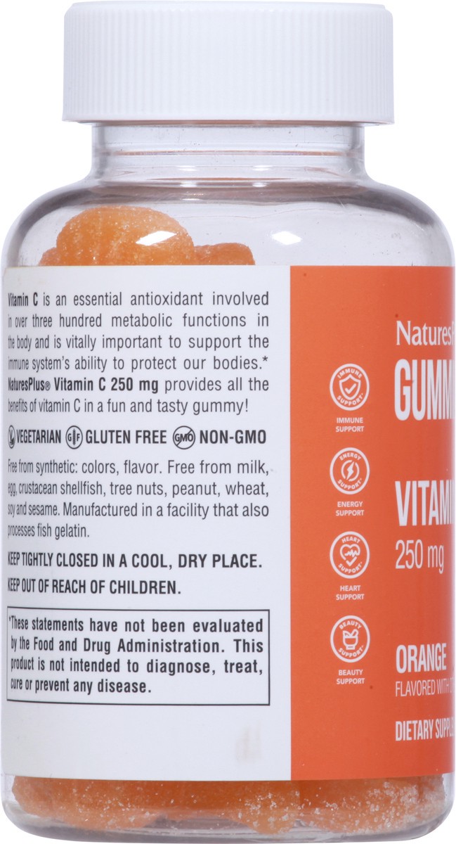 slide 4 of 9, Nature's Plus 250 mg Orange Vitamin C 75 Gummies, 75 ct