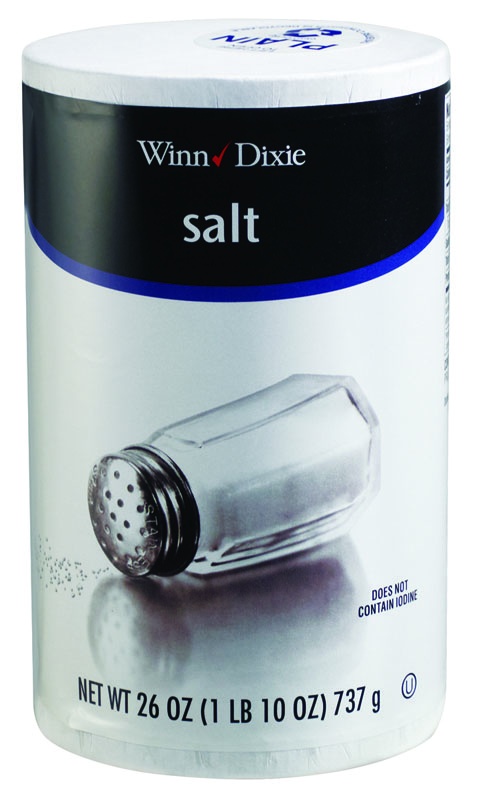 slide 1 of 1, Winn-Dixie Plain Salt, 26 oz