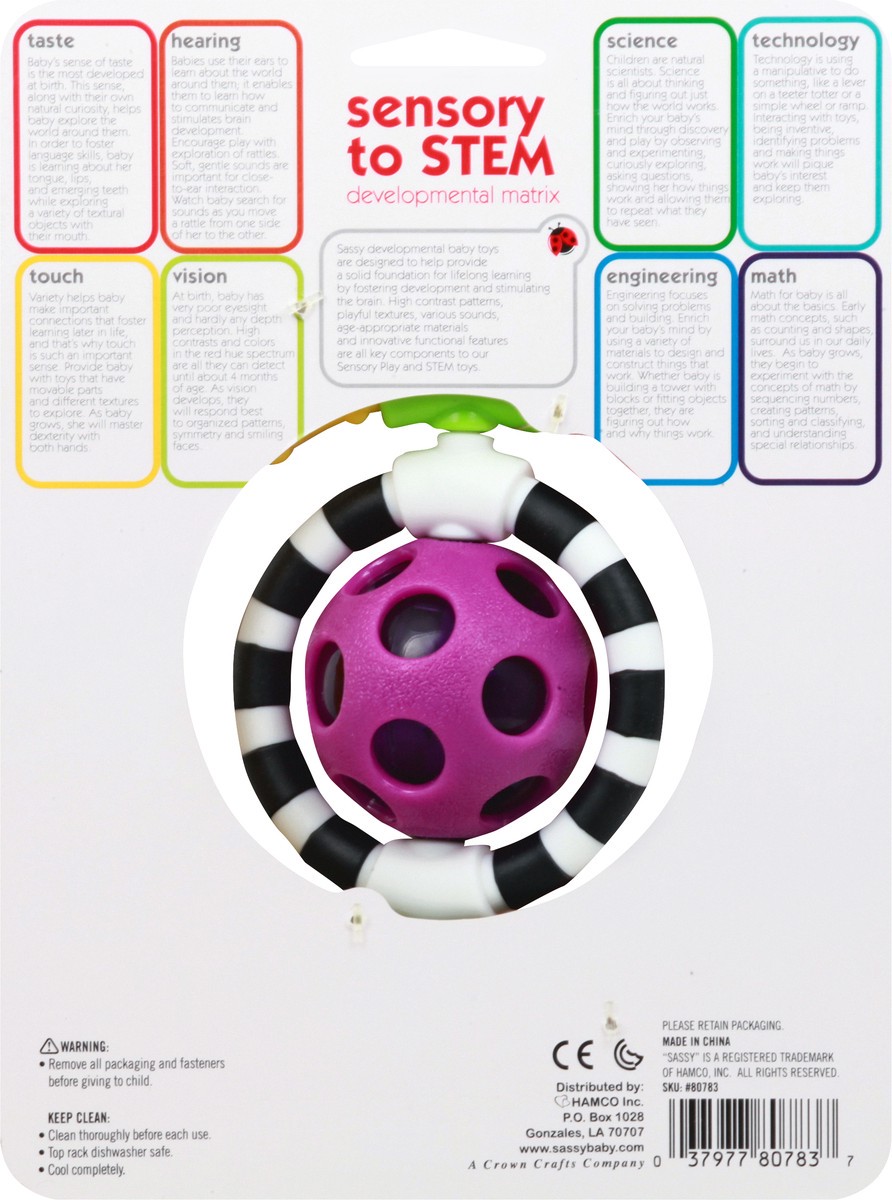 slide 7 of 9, Sassy Spin & Chew Ring Rattle, 1 ct