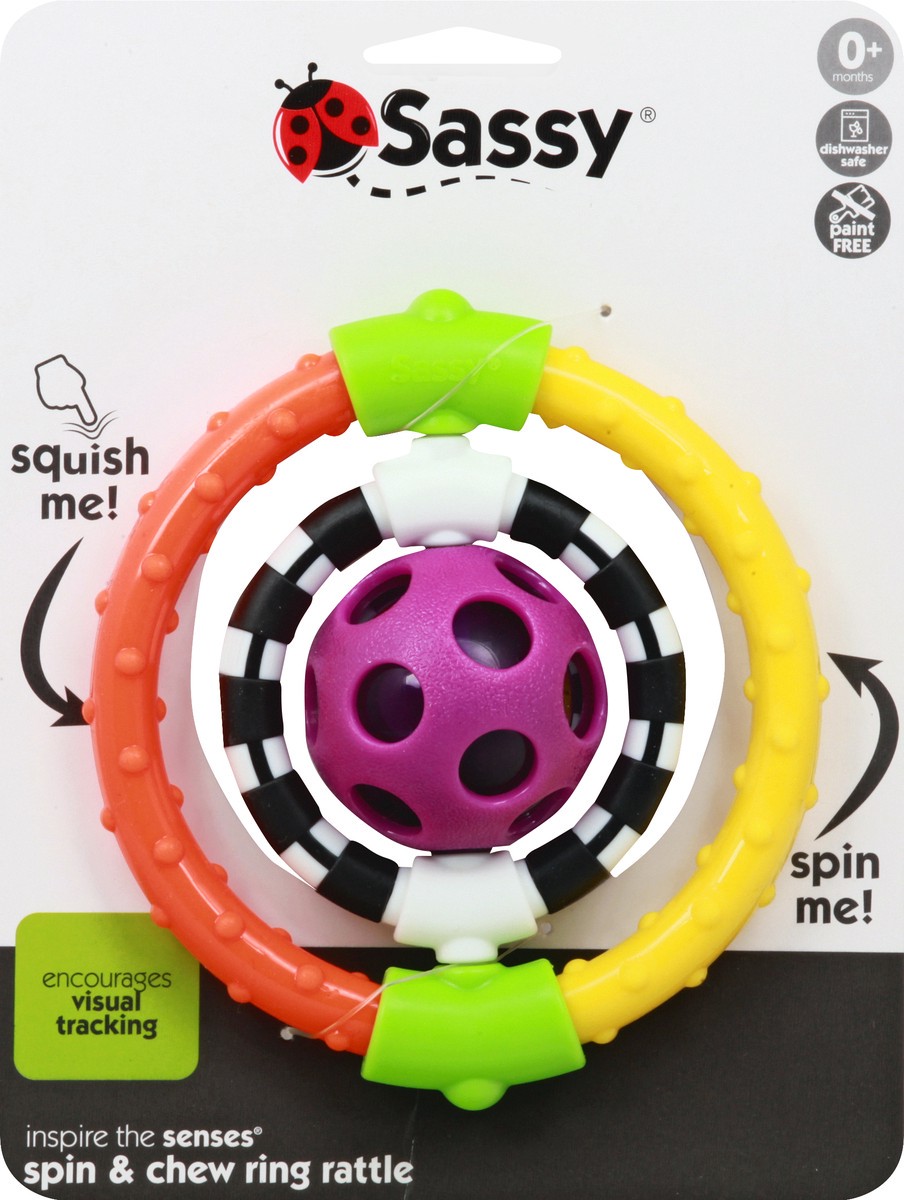 slide 9 of 9, Sassy Spin & Chew Ring Rattle, 1 ct