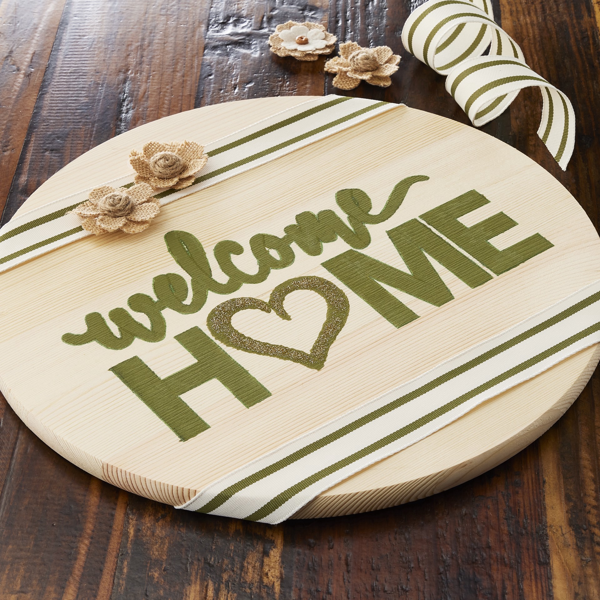 slide 2 of 4, 15" Unfinished Wooden Circle Plaque By Make Market, 15 in