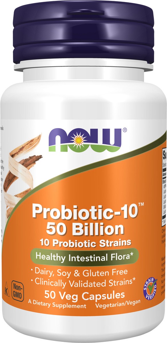 slide 2 of 2, Now Vitamin Probiotic-10, 1 ct