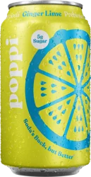 Poppi Ginger Lime Prebiotic Soda - 12 fl oz