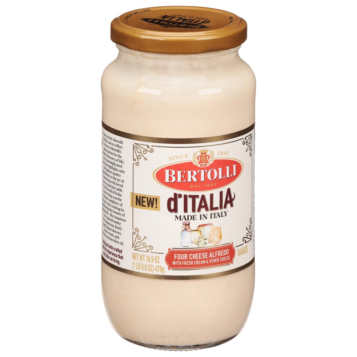 slide 6 of 11, Bertolli D'Italia Four Cheese Alfredo Sauce 16.9 oz, 16.9 fl oz