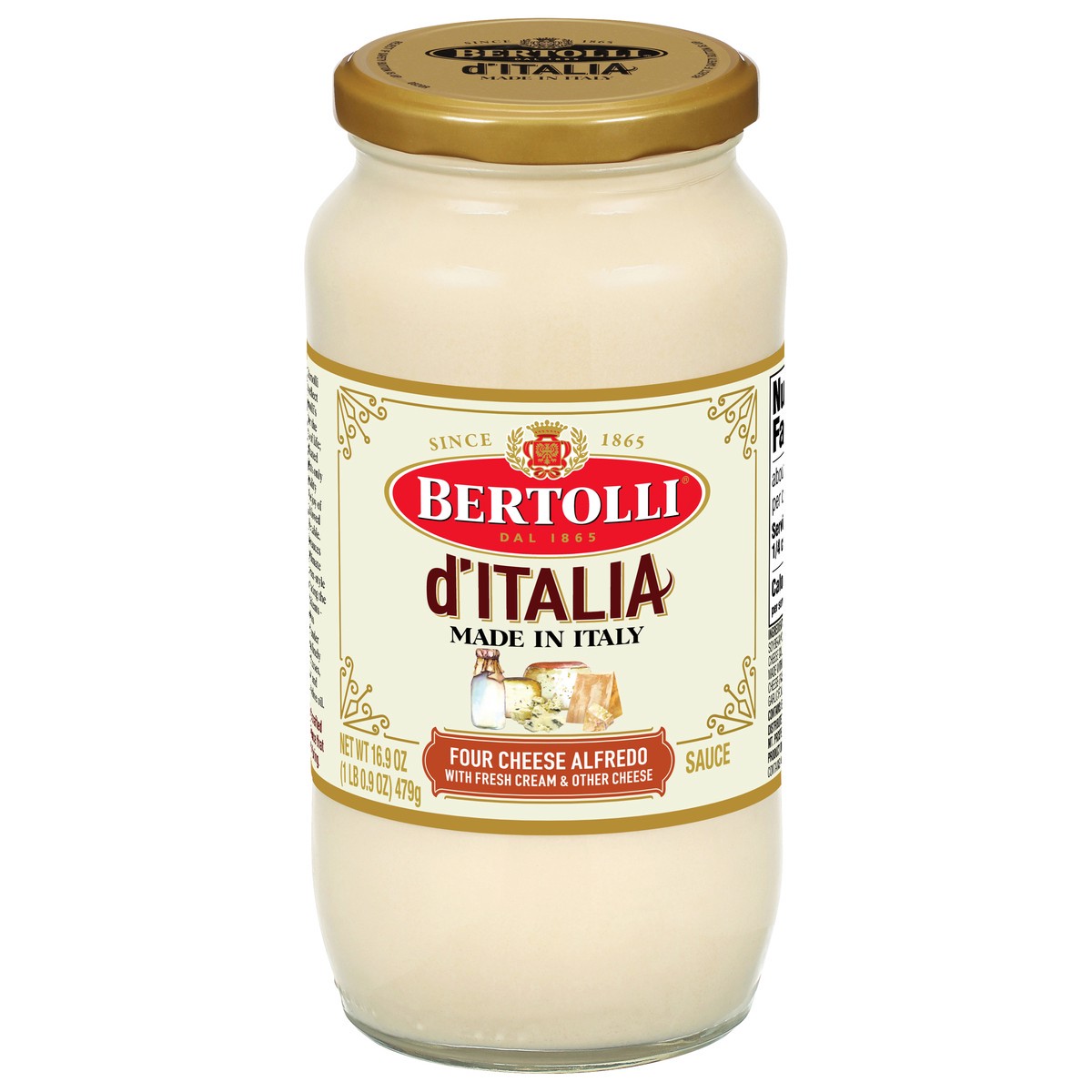 slide 1 of 11, Bertolli D'Italia Four Cheese Alfredo Sauce 16.9 oz, 16.9 fl oz