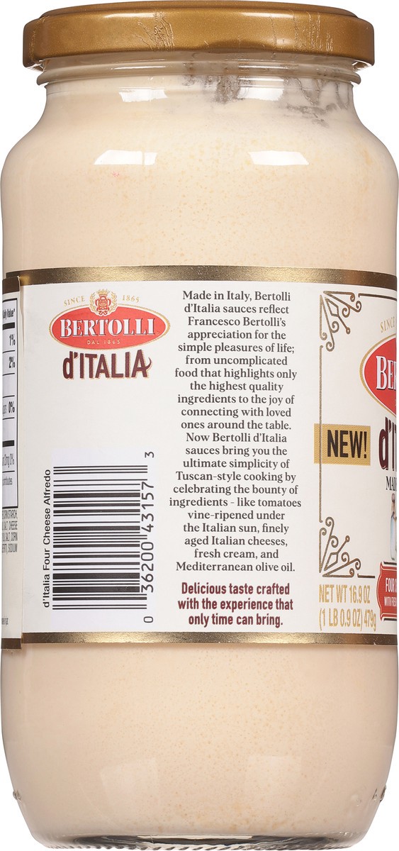 slide 11 of 11, Bertolli D'Italia Four Cheese Alfredo Sauce 16.9 oz, 16.9 fl oz