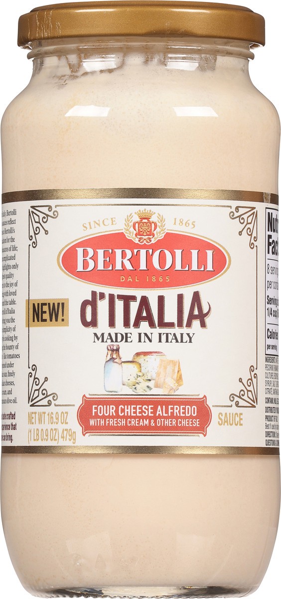 slide 2 of 11, Bertolli D'Italia Four Cheese Alfredo Sauce 16.9 oz, 16.9 fl oz