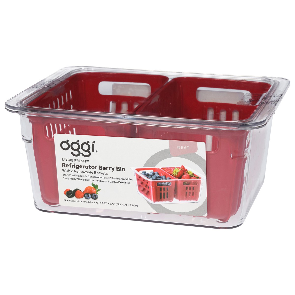 slide 11 of 12, Oggi Refrigerator Berry Bin 1 ea, 1 ct
