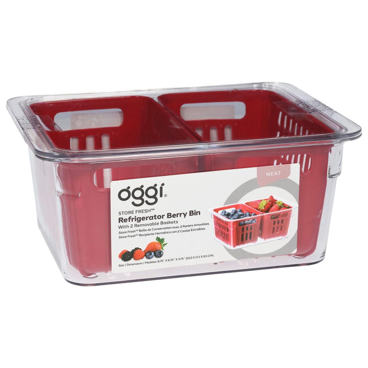 slide 10 of 12, Oggi Refrigerator Berry Bin 1 ea, 1 ct