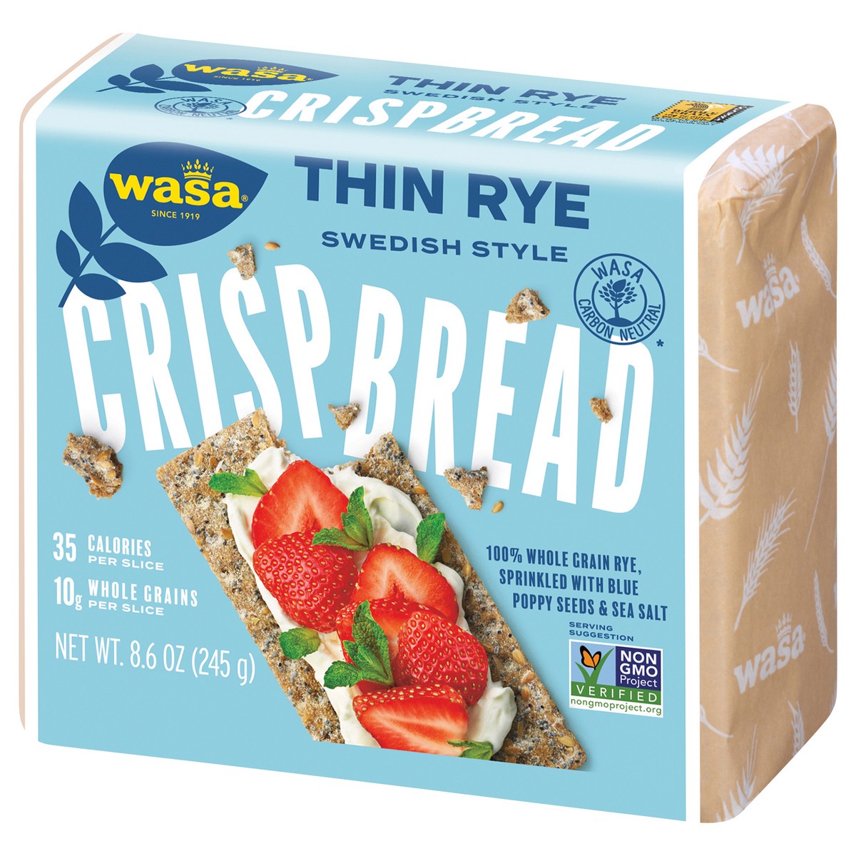 slide 3 of 7, Wasa Rye Crispbread Thins, 8.6 oz