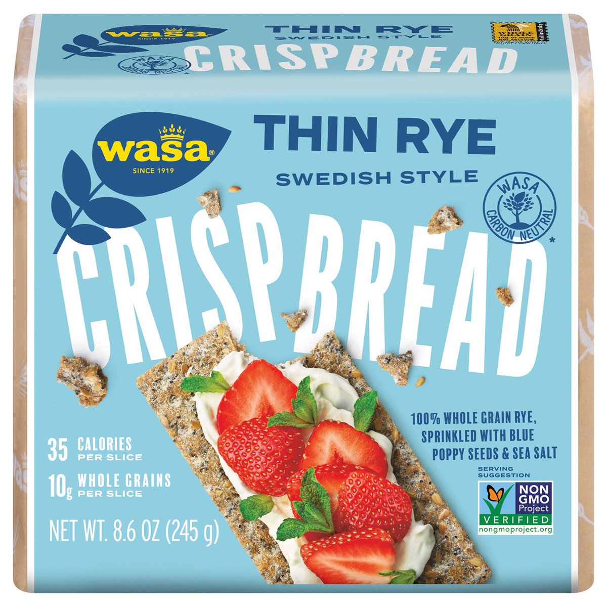 slide 1 of 7, Wasa Rye Crispbread Thins, 8.6 oz
