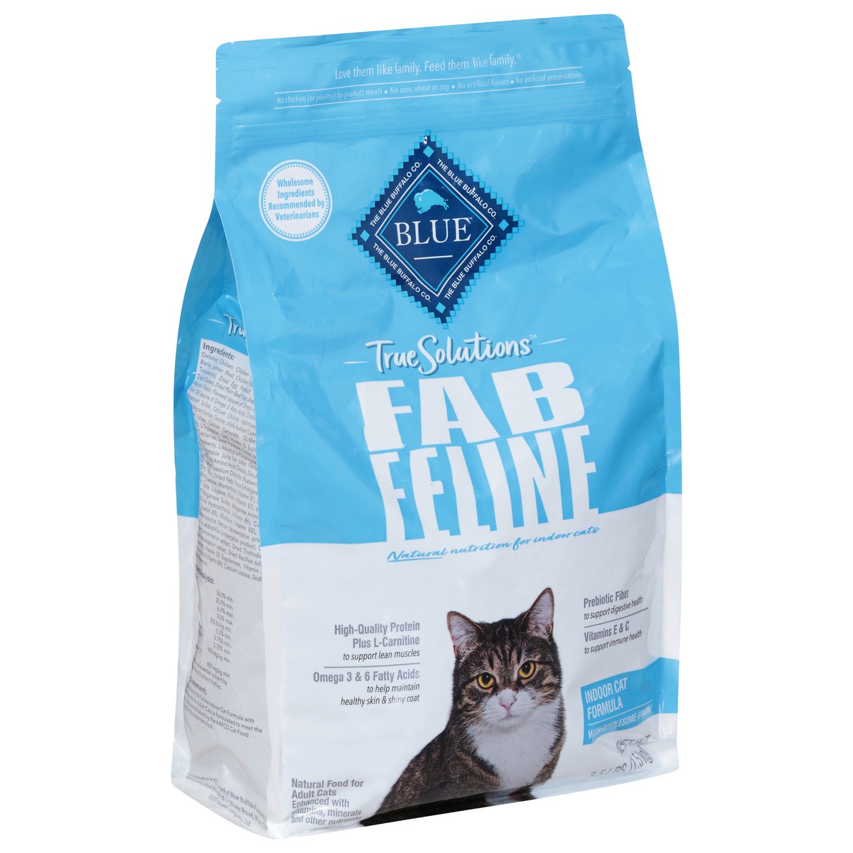 slide 2 of 9, Blue Buffalo Blue True Solutions Natural Adult Fab Feline Food for Cats 3.5 lb, 3.5 lb