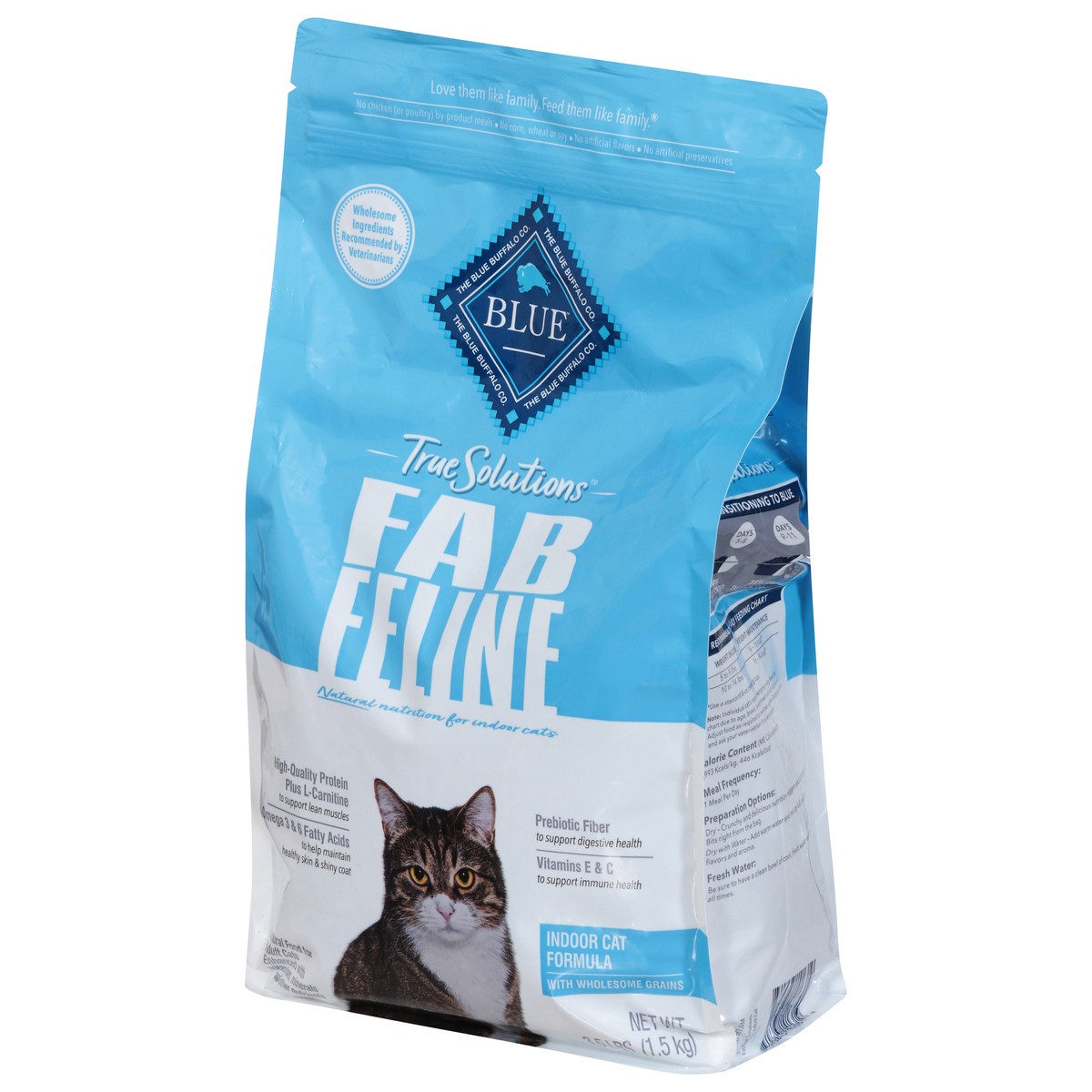 slide 3 of 9, Blue Buffalo Blue True Solutions Natural Adult Fab Feline Food for Cats 3.5 lb, 3.5 lb