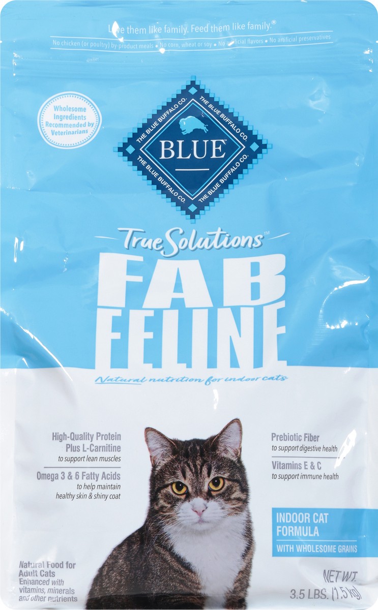 slide 6 of 9, Blue Buffalo Blue True Solutions Natural Adult Fab Feline Food for Cats 3.5 lb, 3.5 lb