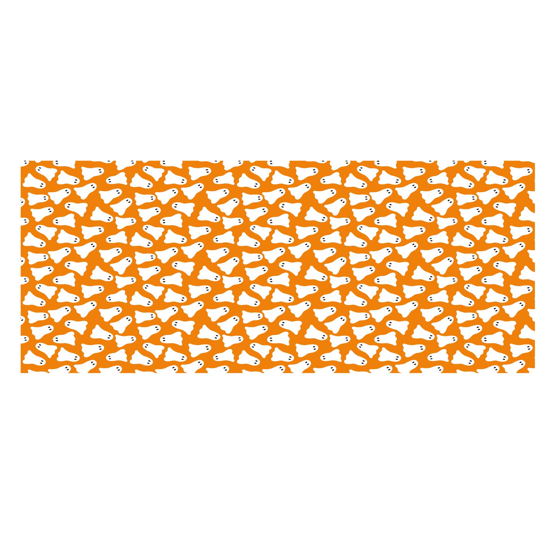 slide 4 of 4, 54" X 108" Orange Ghosts Table Cover By Celebrate It, 54 in x 108 in