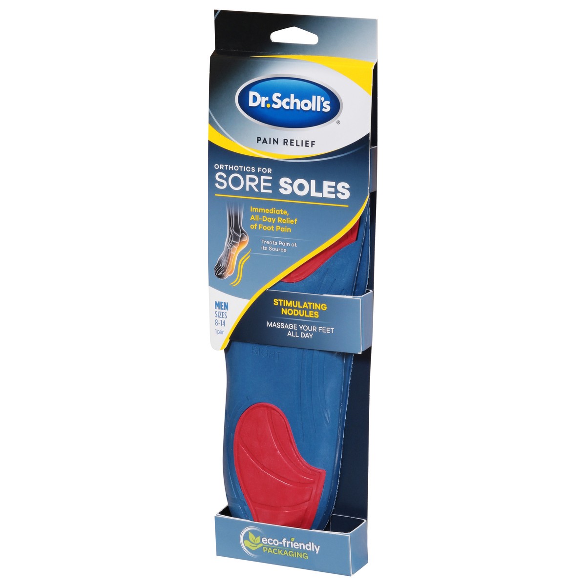 slide 8 of 11, Dr. Scholl's Men Pain Relief Orthotics for Sore Soles Size 8-14 1 ea, 1 ct