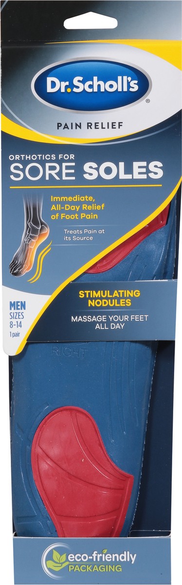 slide 6 of 11, Dr. Scholl's Men Pain Relief Orthotics for Sore Soles Size 8-14 1 ea, 1 ct