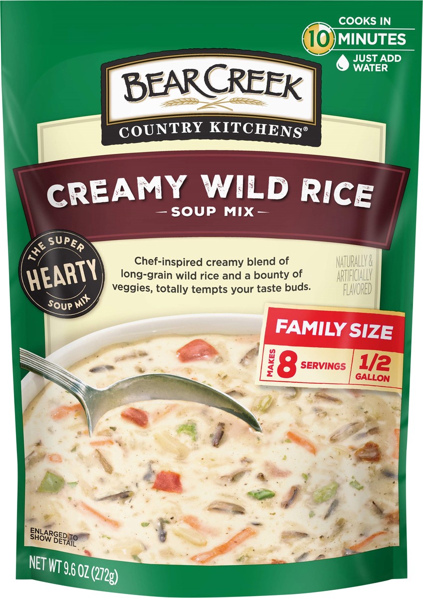slide 5 of 12, Bear Creek Country Kitchens Creamy Wild Rice Soup Mix Family Size, 9.6 oz