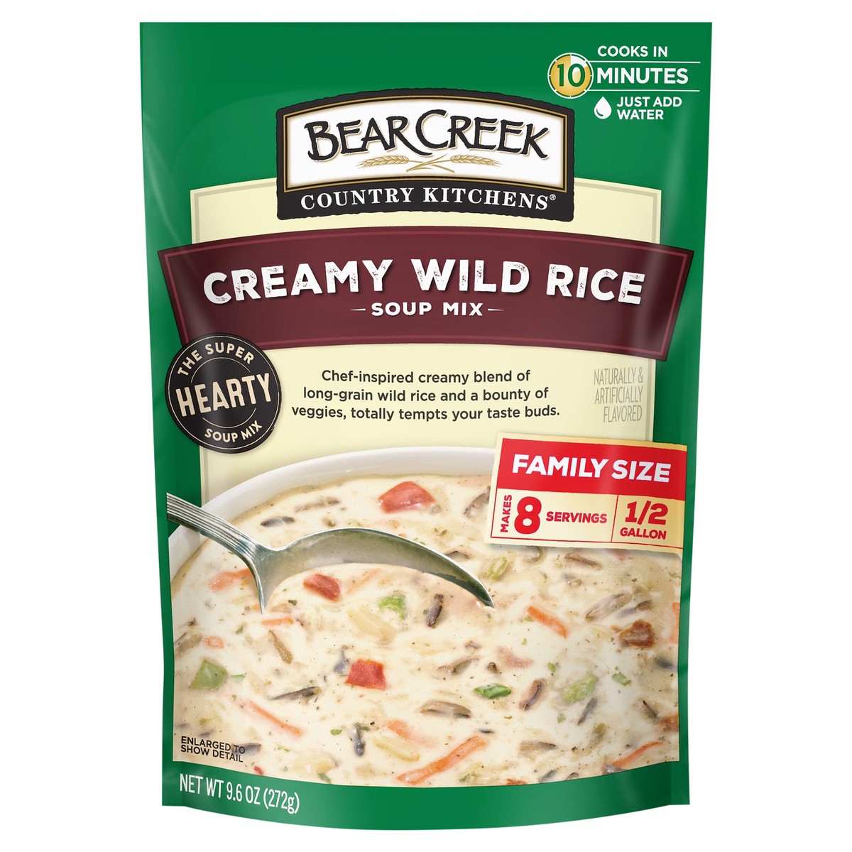 slide 6 of 12, Bear Creek Country Kitchens Creamy Wild Rice Soup Mix Family Size, 9.6 oz