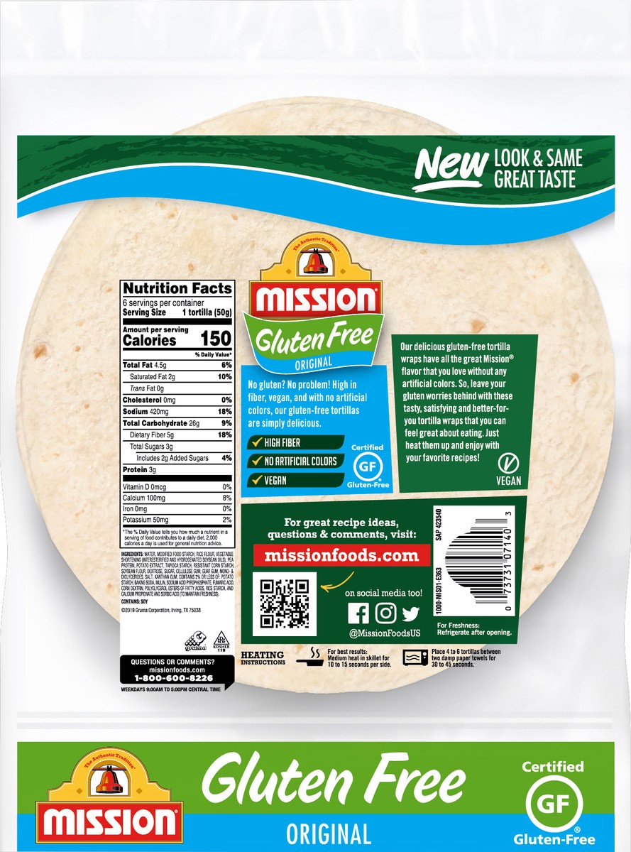 slide 3 of 3, Mission Tortilla Wraps 6 ea, 6 ct