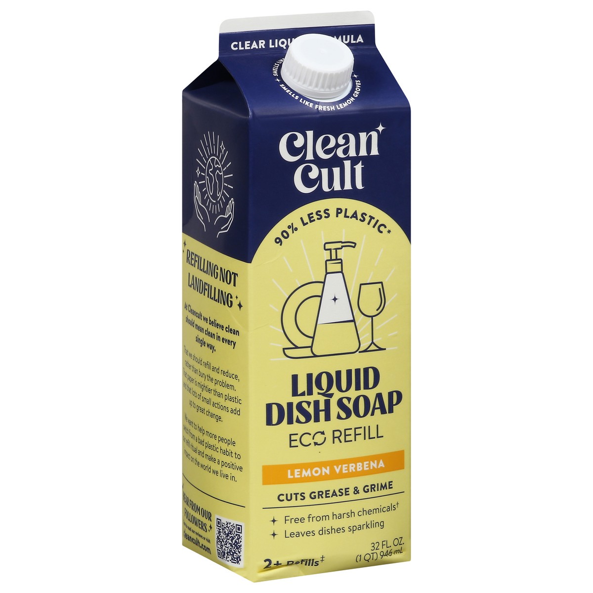 slide 5 of 13, Cleancult Lemon Verbena Liquid Dish Soap 32 fl oz, 32 fl oz