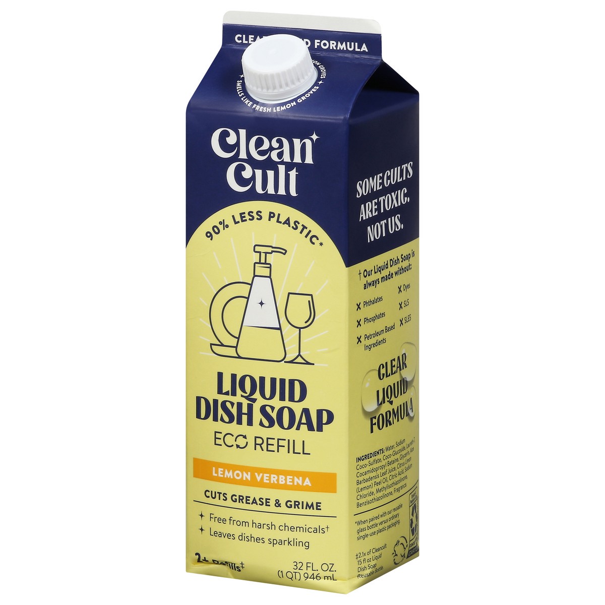 slide 12 of 13, Cleancult Lemon Verbena Liquid Dish Soap 32 fl oz, 32 fl oz