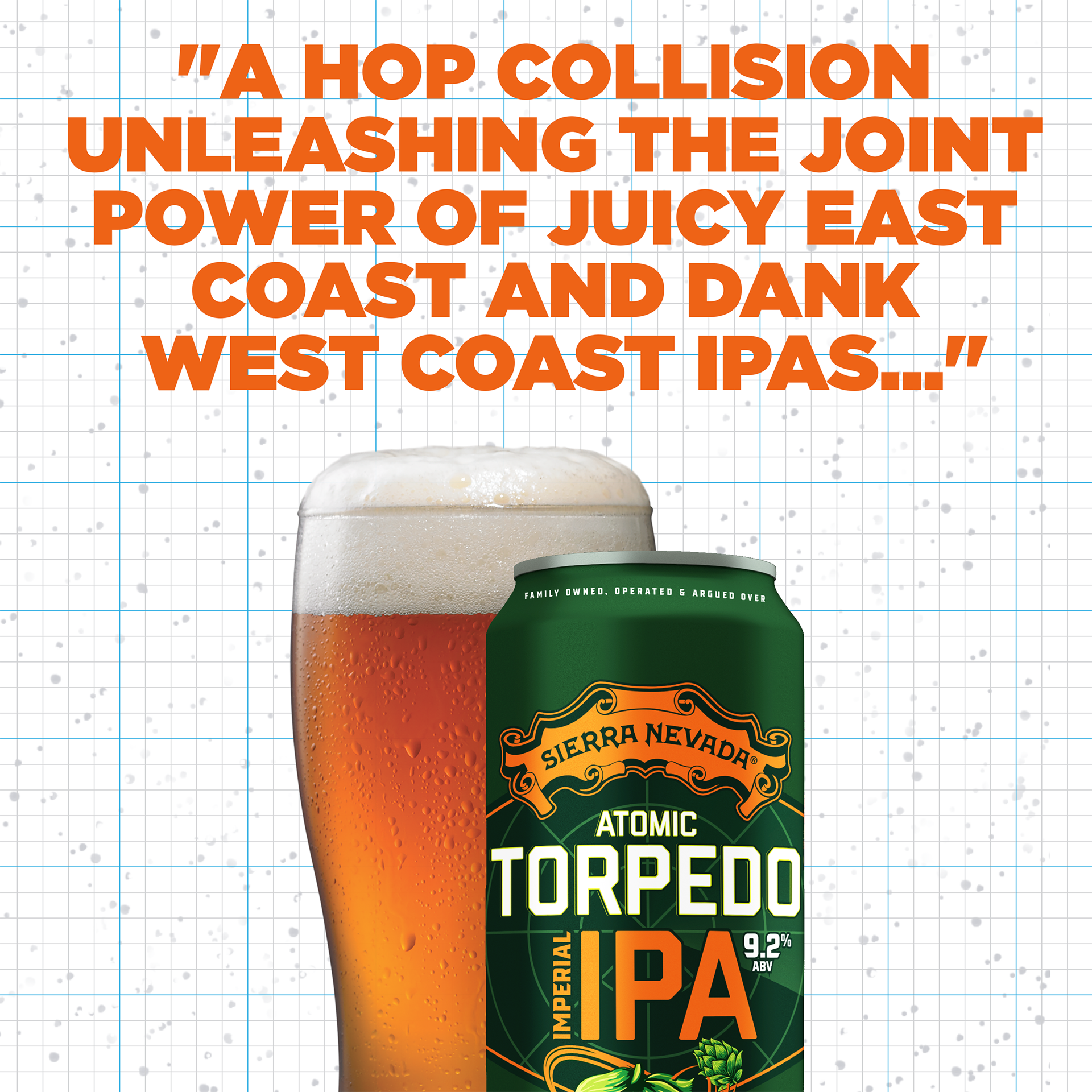 slide 3 of 7, Sierra Nevada Beer, Atomic Torpedo West Coast Juicy IPA Craft Beer 19.2oz Can, 19.2 fl oz