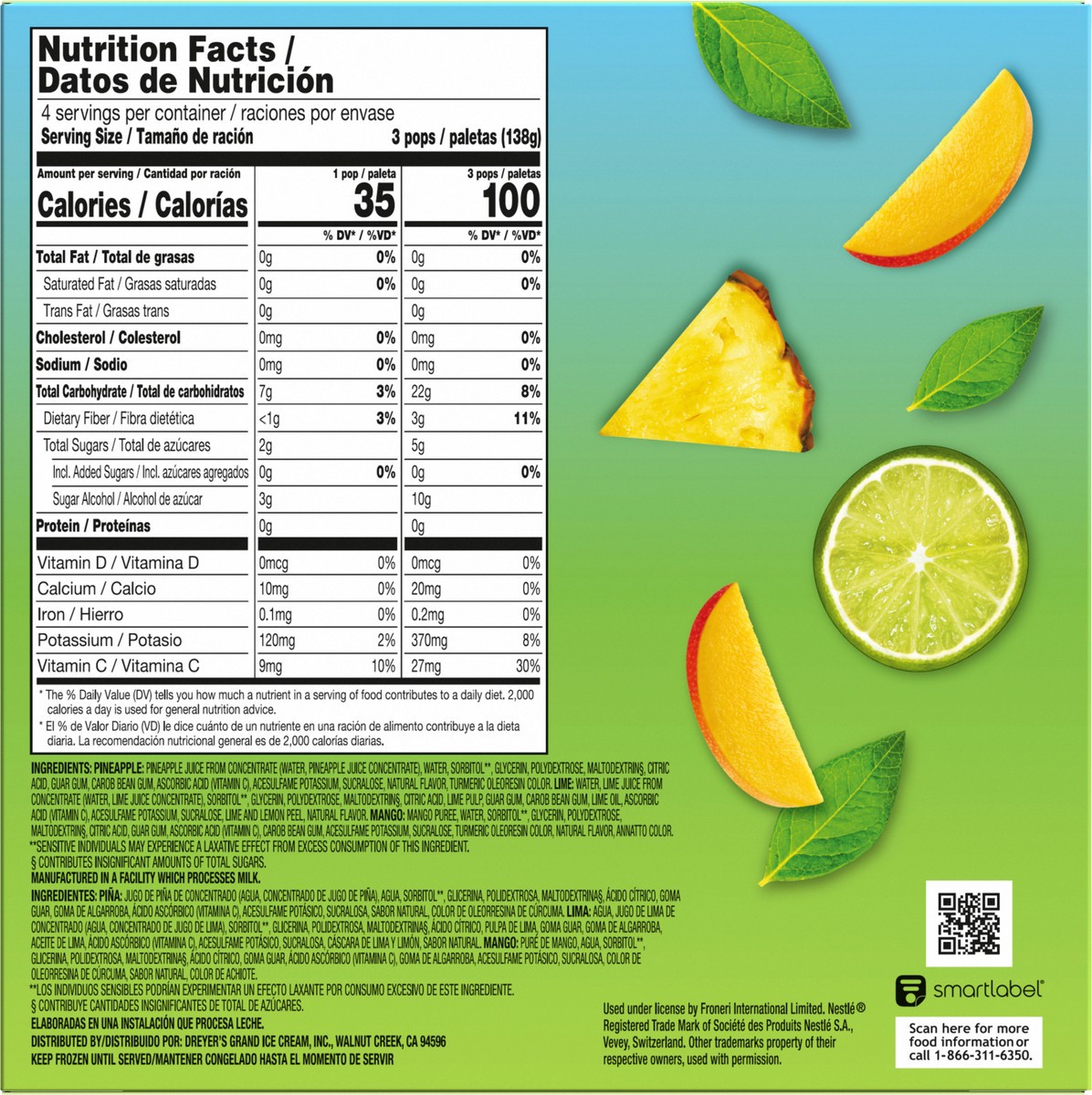 slide 12 of 13, Dreyer's/Edy's Outshine, Pineapple/Lime/Mango Ice Cream Bars, 12 Ct, 12 ct