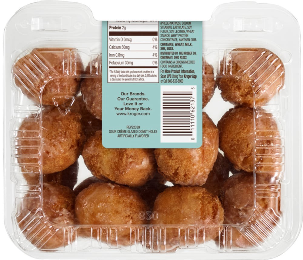 slide 3 of 3, Bakery Fresh Goodness Sour Cream Glazed Donut Holes, 12 oz