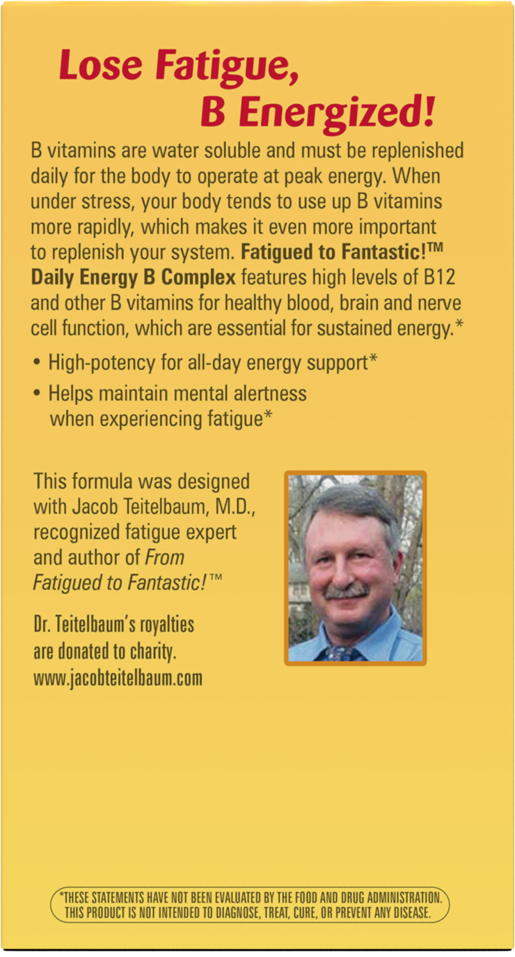 slide 4 of 5, Nature's Way Fatigued to Fantastic!™ Daily Energy B Complex, 120 VCaps, 120 ct