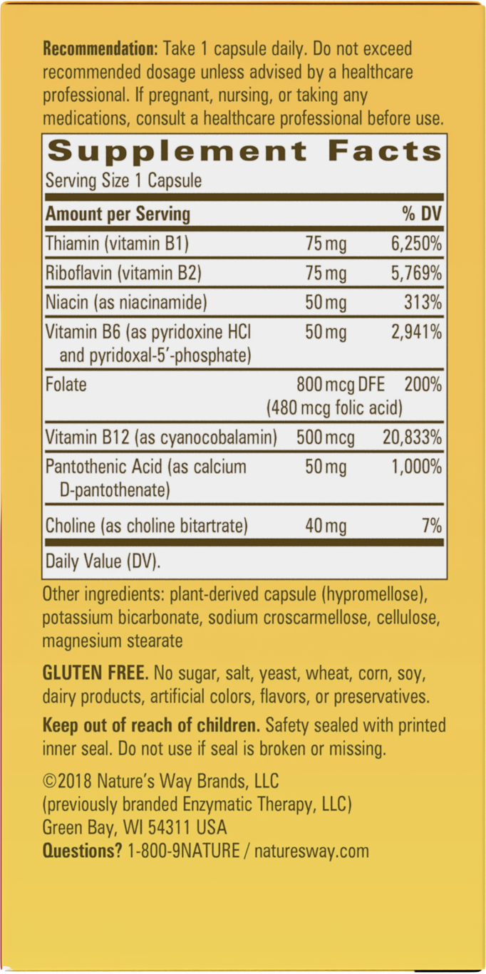 slide 2 of 5, Nature's Way Fatigued to Fantastic!™ Daily Energy B Complex, 120 VCaps, 120 ct