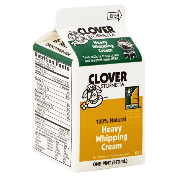 slide 1 of 4, Clover Heavy Whipping Cream, 1 pint