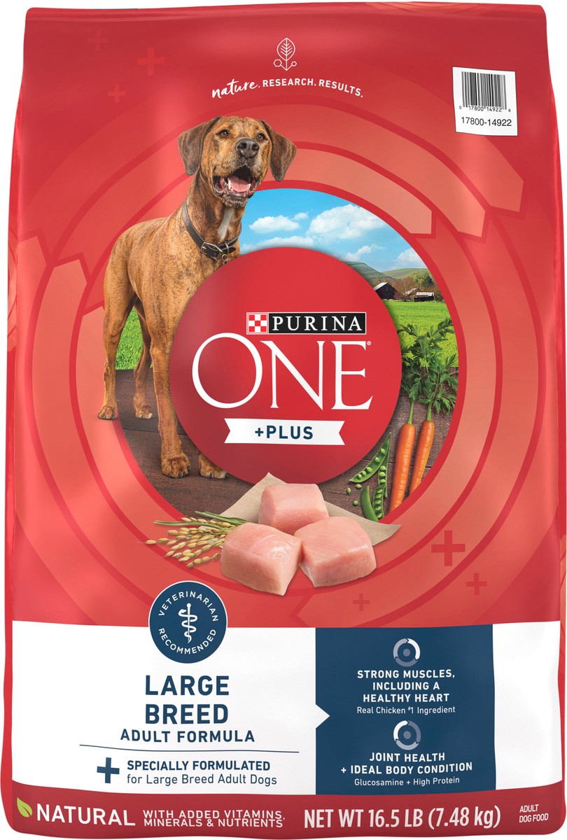 slide 8 of 9, ONE Purina ONE Plus Large Breed Adult Dog Food Dry Formula, 16.5 lb