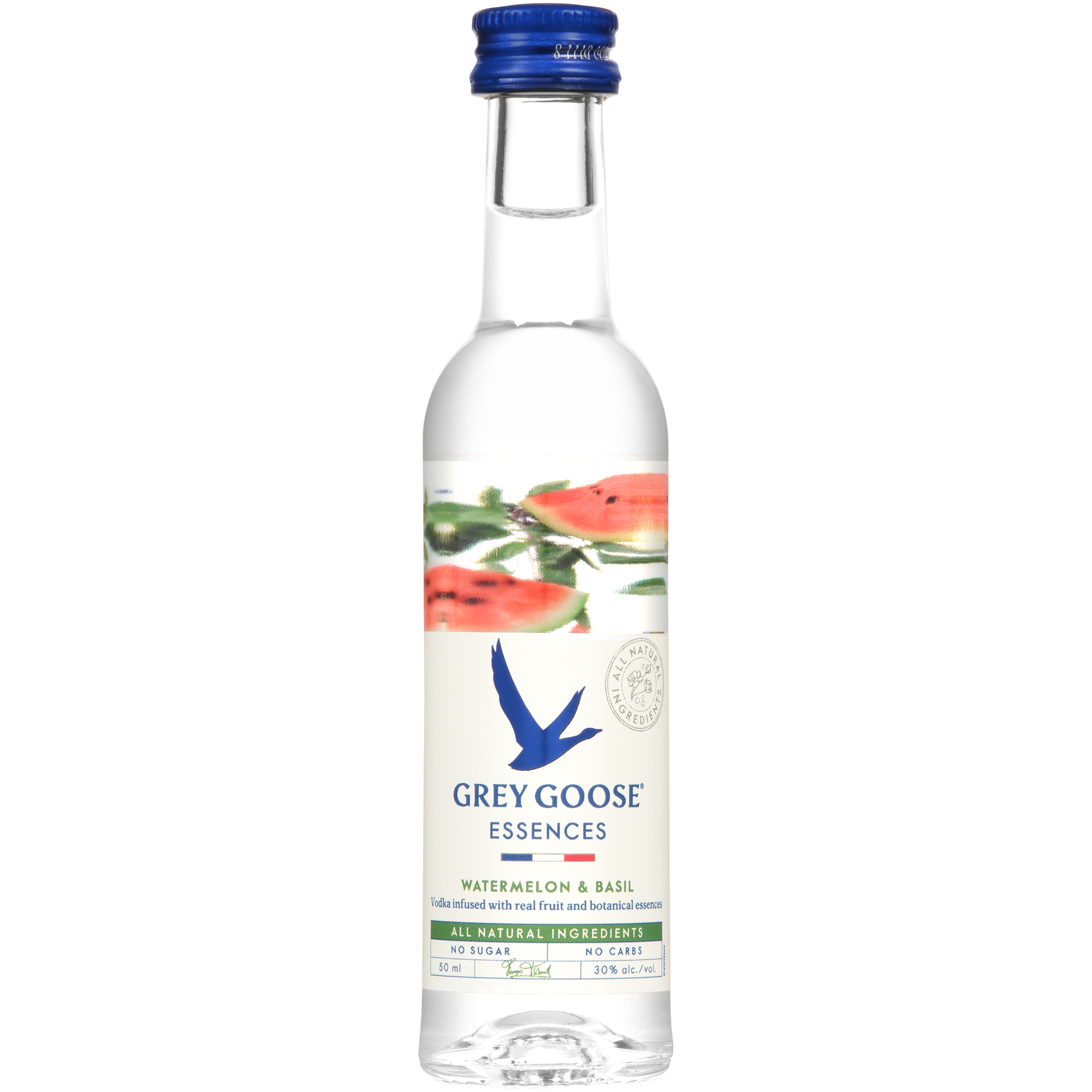 slide 5 of 5, Grey Goose Essences Watermelon & Basil Vodka With Natural Flavors 30% 5Cl/50Ml, 50 ml