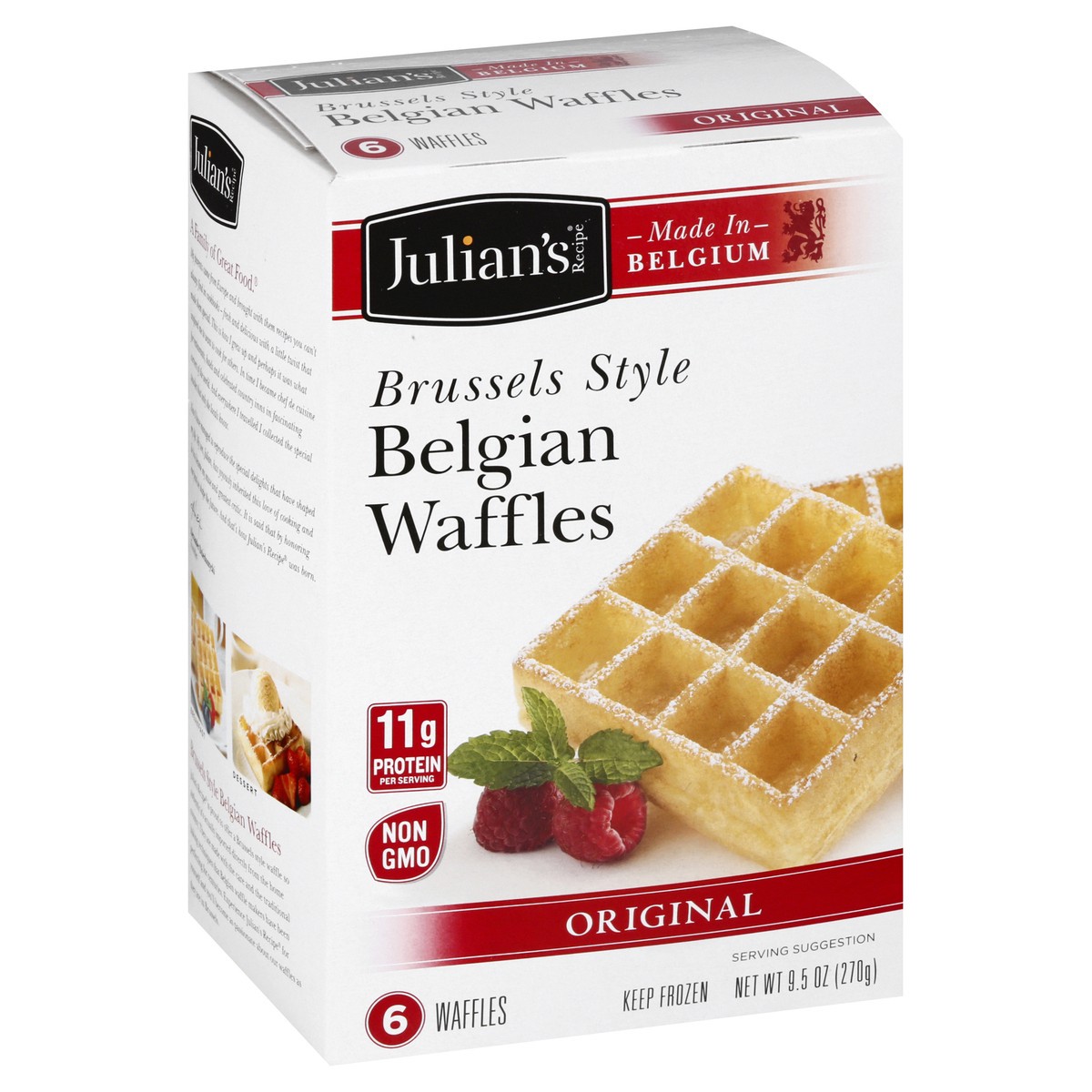 slide 5 of 13, Julian's Recipe Brussels Style Original Belgian Waffles 6 ea, 6 ct