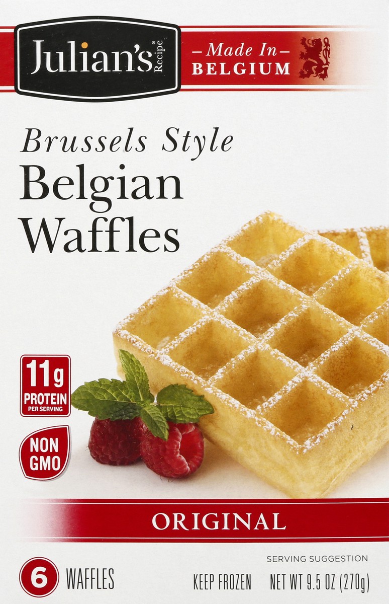 slide 2 of 13, Julian's Recipe Brussels Style Original Belgian Waffles 6 ea, 6 ct