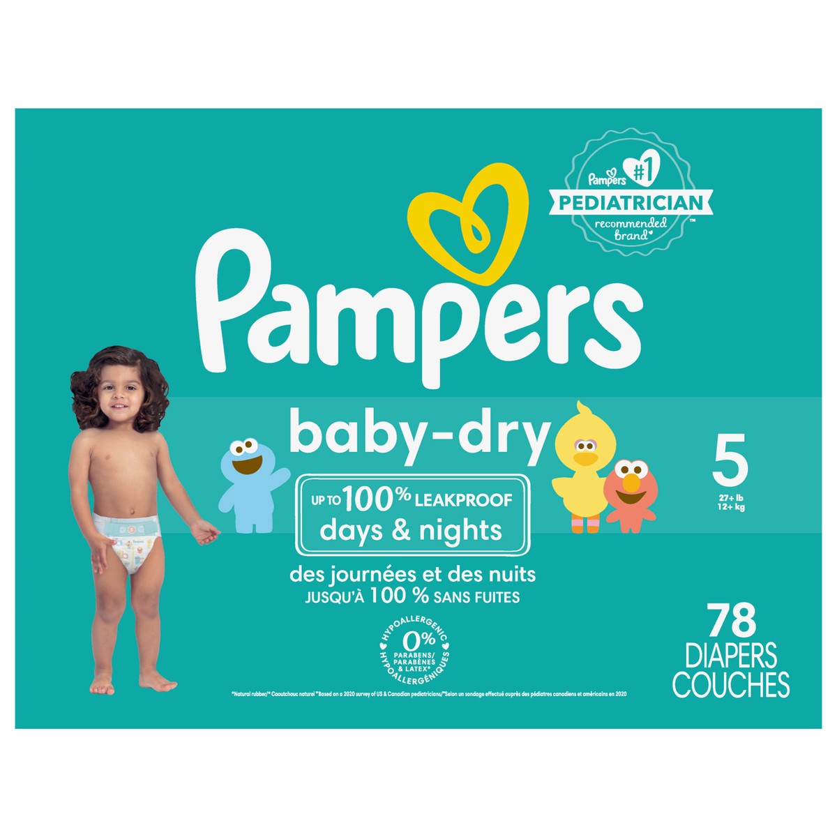 slide 1 of 1, Pampers Baby Dry Diapers Size 5 78 Count, 78 ct