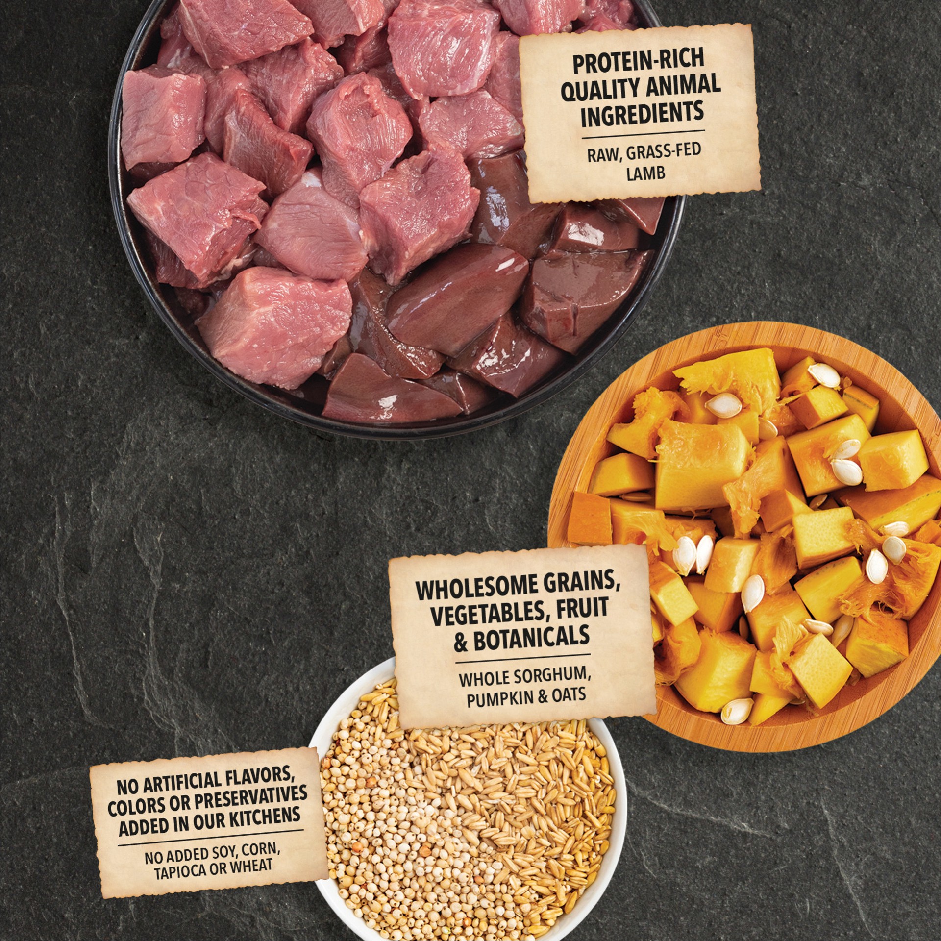 slide 2 of 3, ACANA Wholesome Grains Lamb & Pumpkin 4lb, 4 lb