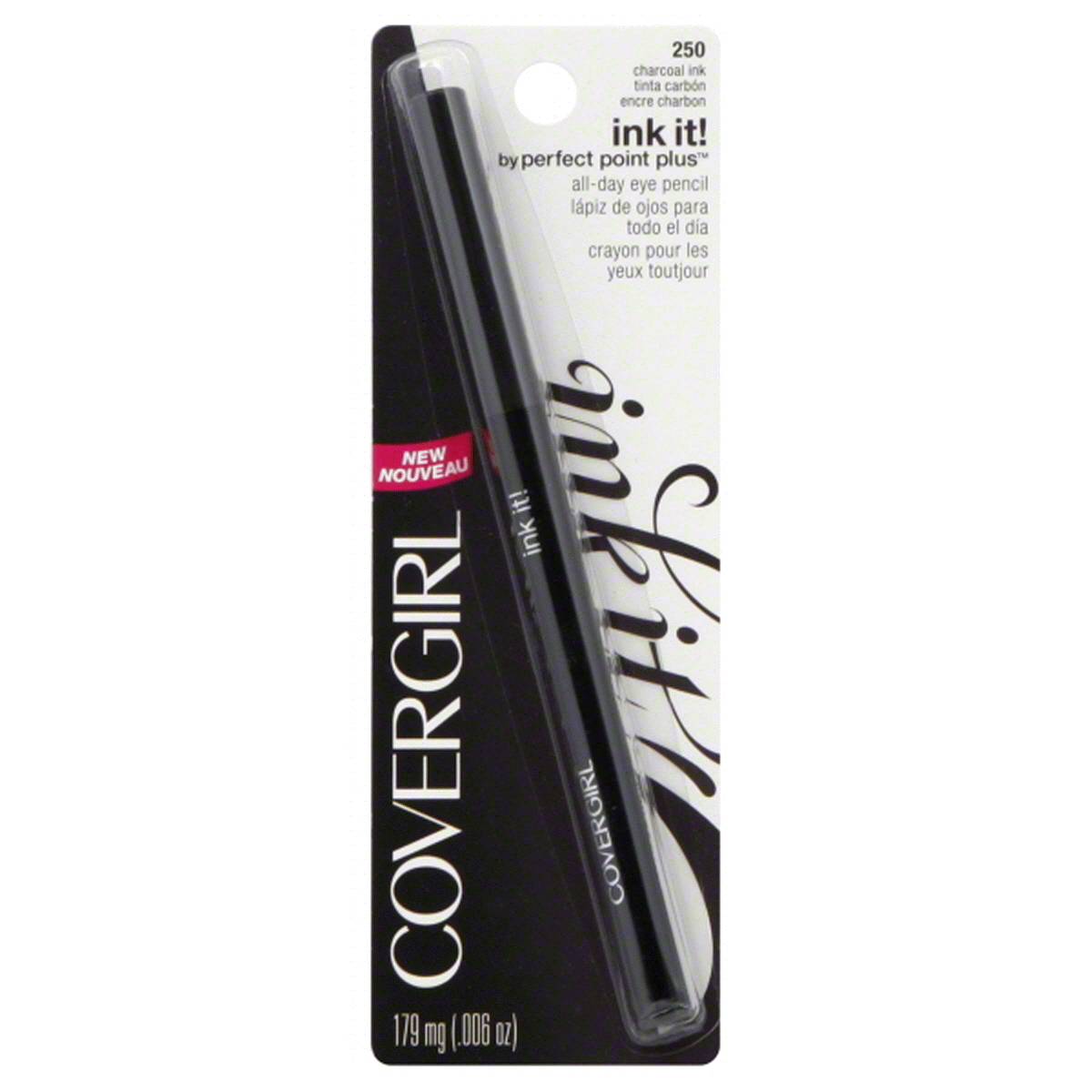 slide 1 of 4, Covergirl Perfect Point Ink It! Eyeliner 250 Charcoal Ink, 0.01 oz