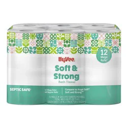 Hy-Vee Soft And Strong Bath Tissue, 12 Rolls