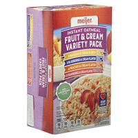 slide 3 of 29, Meijer Fruit & Cream Oatmeal Variety Pack, 10 ct