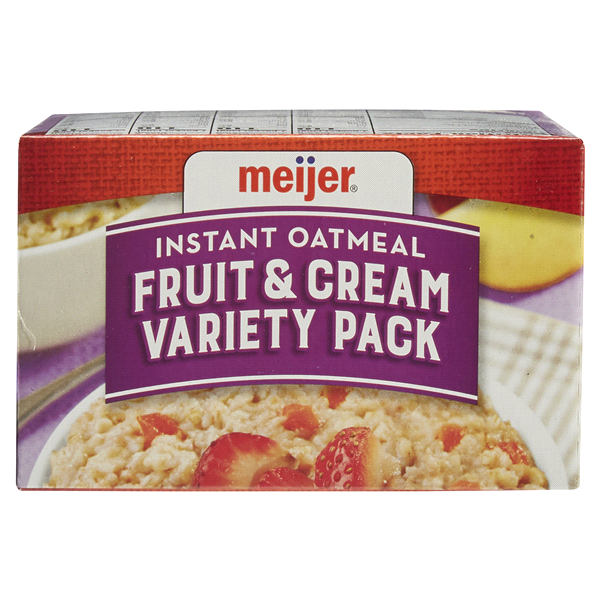 slide 16 of 29, Meijer Fruit & Cream Oatmeal Variety Pack, 10 ct