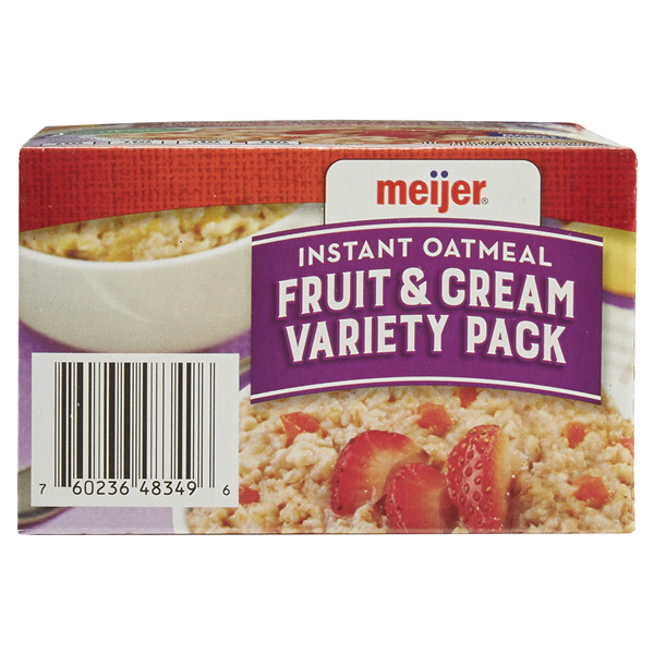 slide 28 of 29, Meijer Fruit & Cream Oatmeal Variety Pack, 10 ct