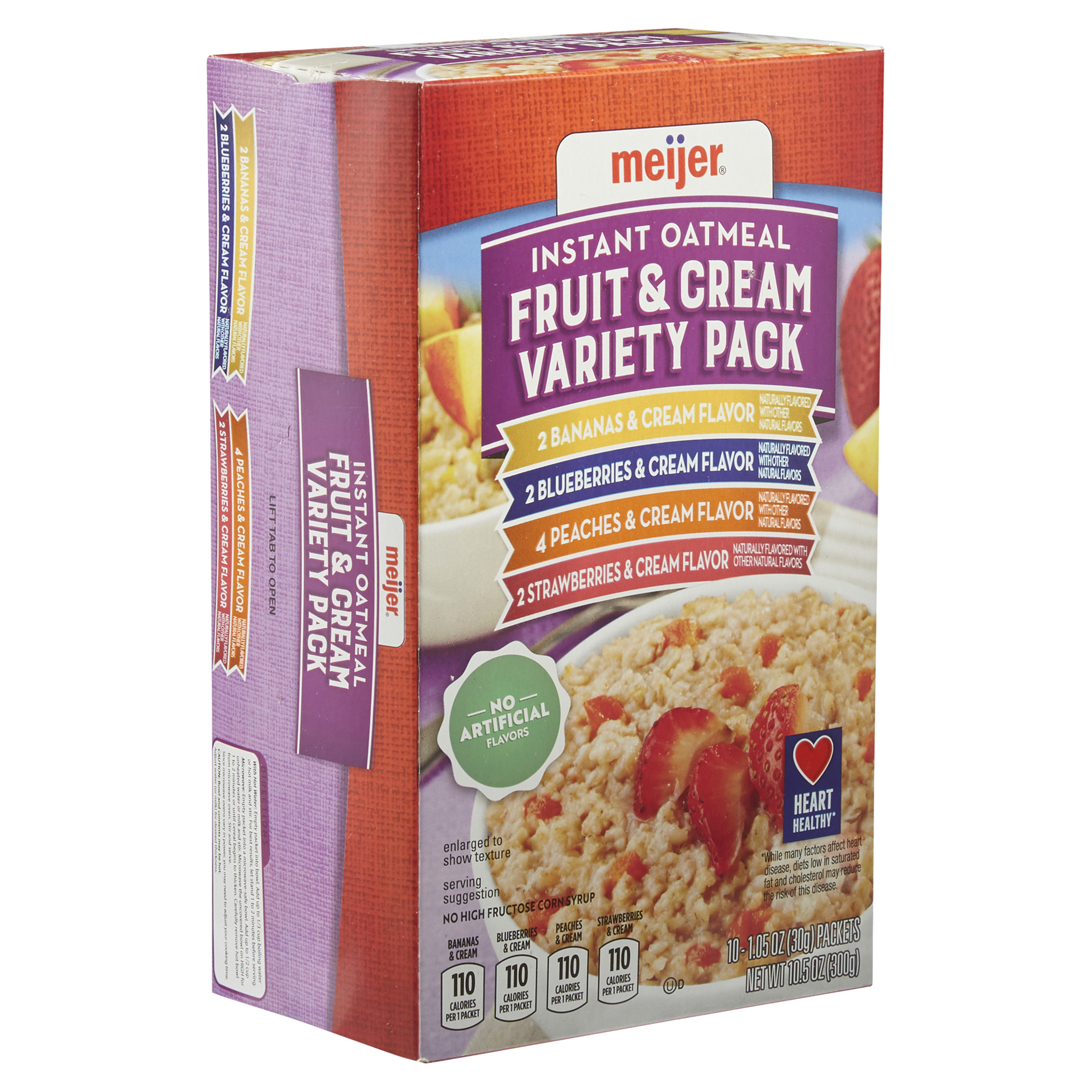 slide 5 of 29, Meijer Fruit & Cream Oatmeal Variety Pack, 10 ct