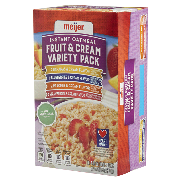 slide 8 of 29, Meijer Fruit & Cream Oatmeal Variety Pack, 10 ct