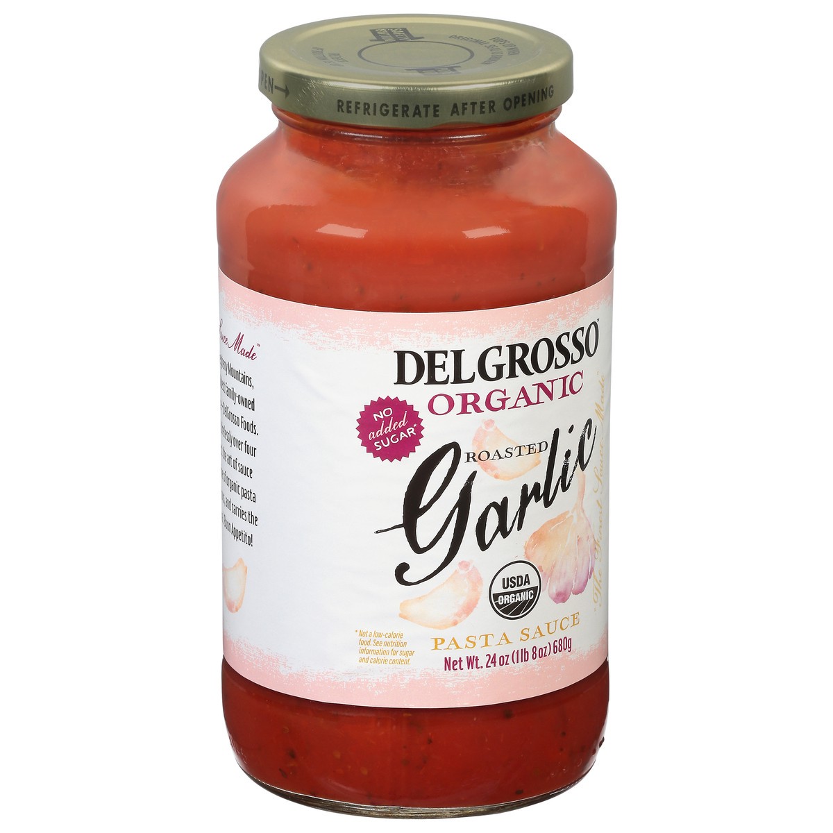 slide 2 of 9, DelGrosso Organic Roasted Garlic Pasta Sauce 24 oz, 24 oz